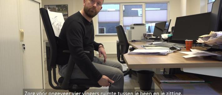 Still uit toolboxvideo kantoorstoel instellen
