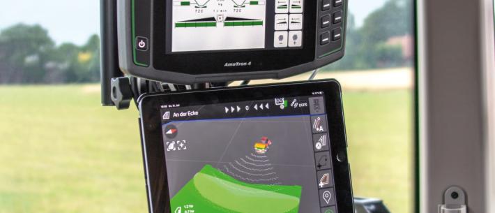 Met de nieuwe AmaTron Twin-app levert Amazone een schermuitbreiding voor de Isobus-terminal AmaTron 4 via de integratie van een mobiel apparaat, zoals een iPad. 