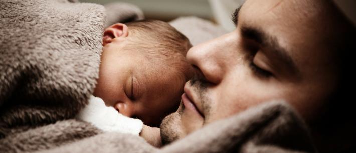 Vader met baby