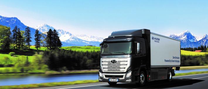 In Zwitserland zullen de komende vijf jaar 1600 Hyundai H2 Xcient-trucks worden geleverd