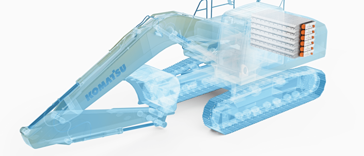 Komatsu elektrische graafmachine 