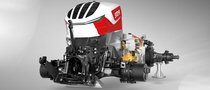 Steyr Hybrid drivetrain concept.