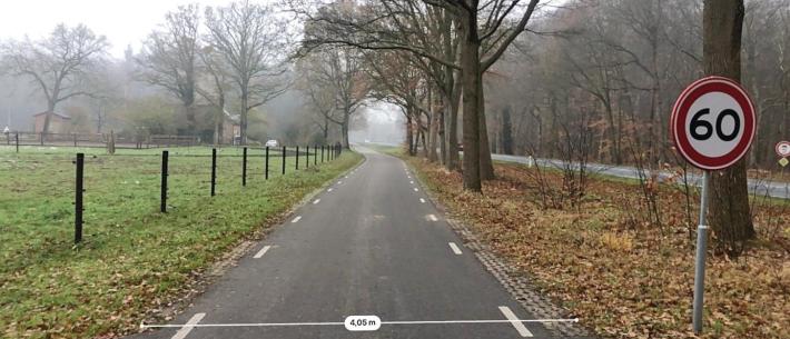 Overzicht fietspad