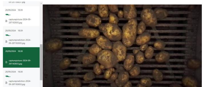 AVR aardappelgrootte scannen