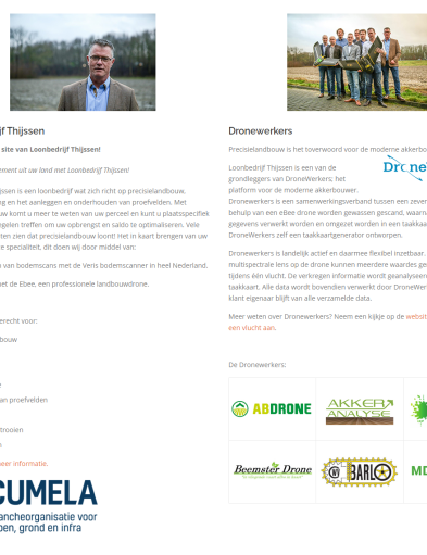 Logo op website - Loonbedrijf Thijssen