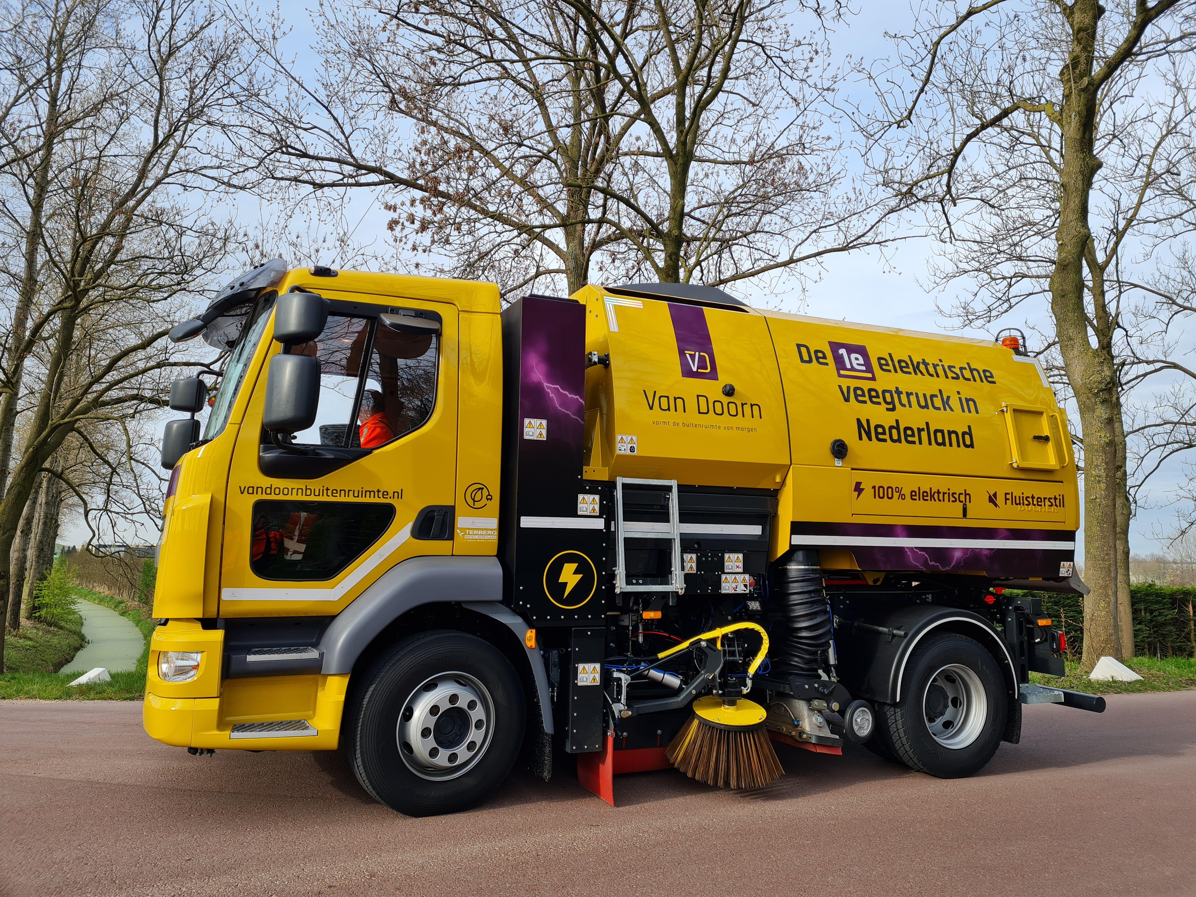  elektrische truck gemonteerde veegwagen V65e 1