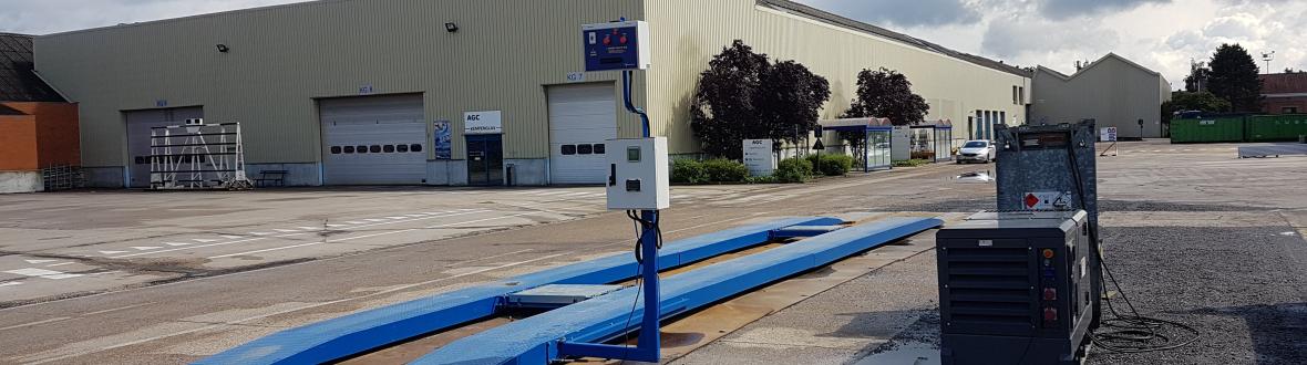 Het is een zestigtons weegbrug,  geijkt op 20 kilo met een printer.