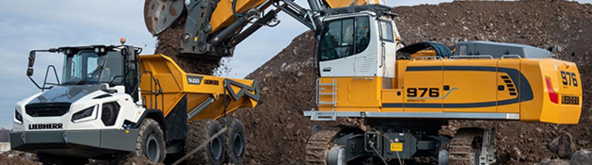 Liebherr R976 e  elektrische graafmachine mijnbouw