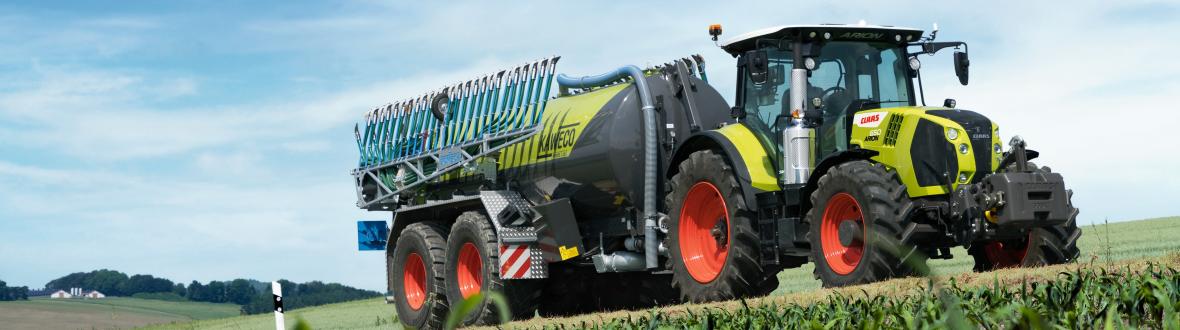 claas arion met autostretch aanhangerstrekrem
