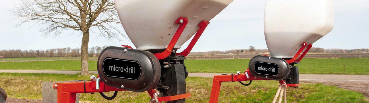 MicroDrill op Kverneland Monopill bietenzaaier 