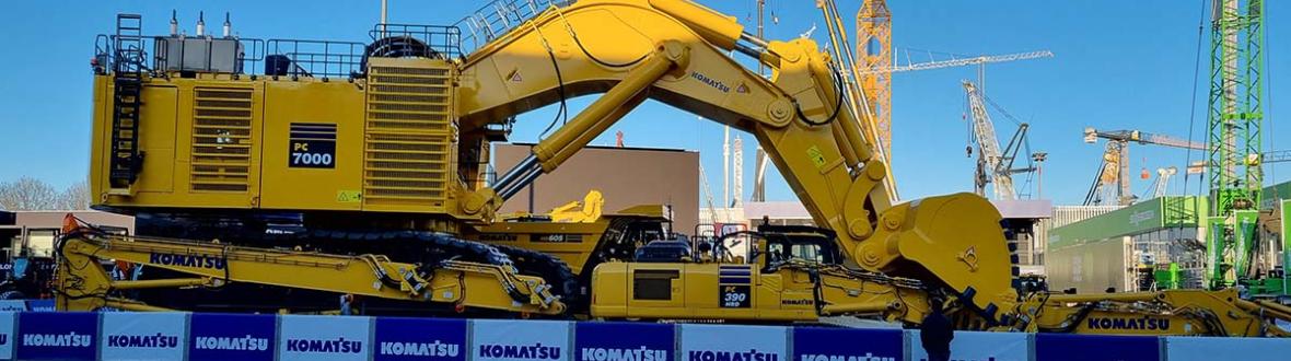 Bauma 2025 Komatsu elektrische graafmachine kraan mijnbouw