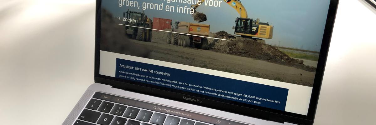 Website - Header homepagina voorbeeld