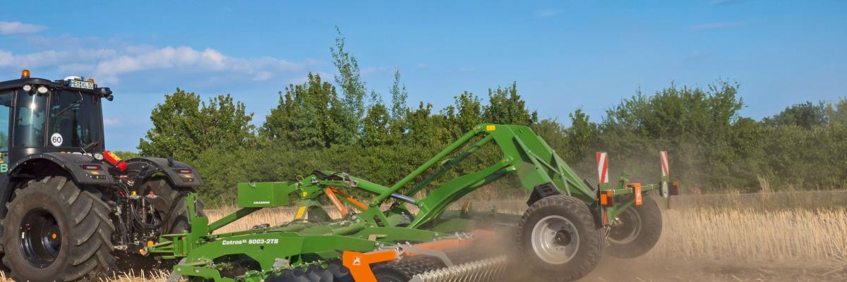De kernelementen van de Amazone CatrosXL zijn de grote schijven van 610 millimeter met 25 centimeter afstand.
