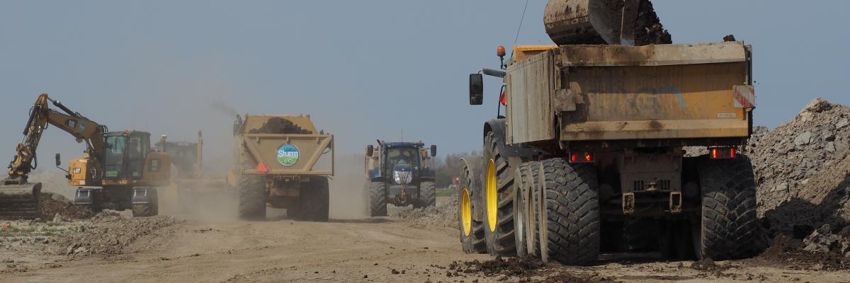 bouw, commercial, zand, kraan, gww