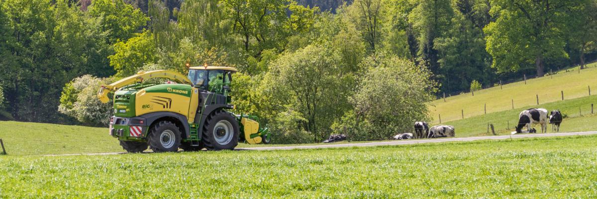 Krone Big X op transport 