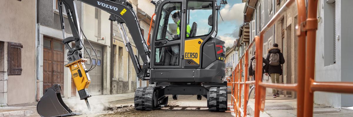 Volvo ECR50 minigraafmachine