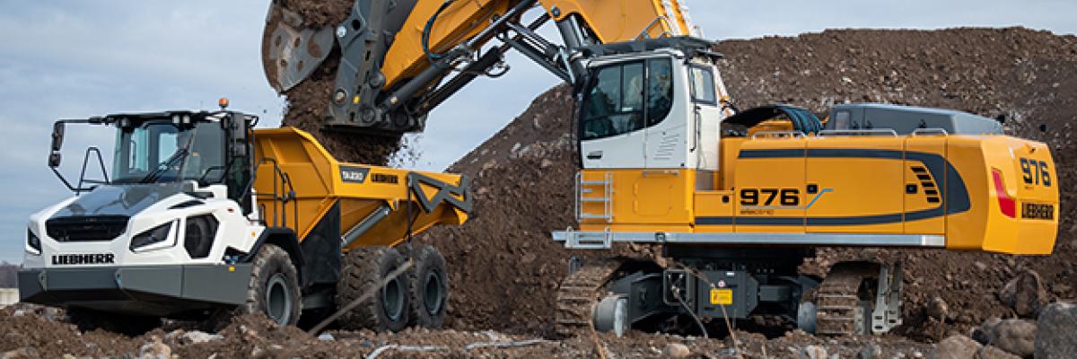 Liebherr R976 e  elektrische graafmachine mijnbouw