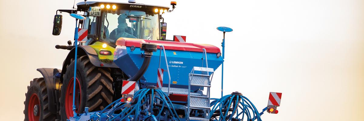 Lemken Solitair zaamachine met gedeelde zaaigoedtank