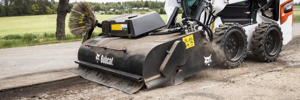 bobcat bezem met opvang 