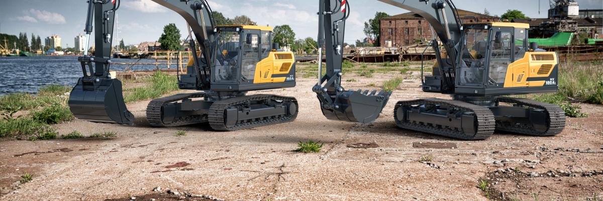 hyundai HX160 en 180 A rupsgraafmachines 