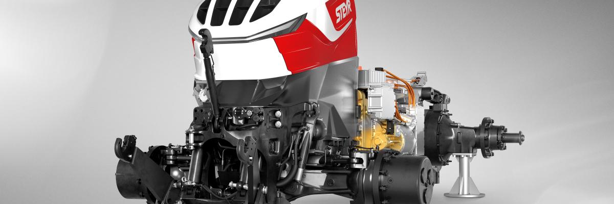Steyr Hybrid drivetrain concept.