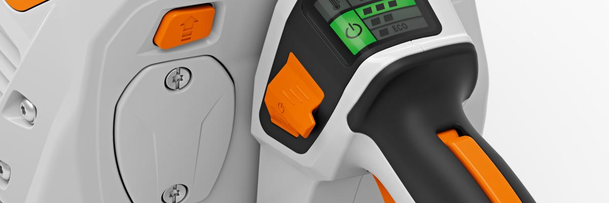 stihl elektrische kettingzaag display