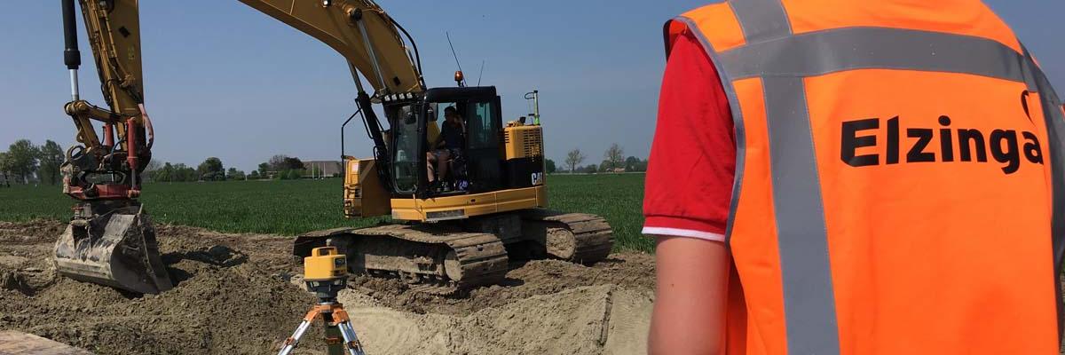 Elzinga, medewerker, kraan, polder