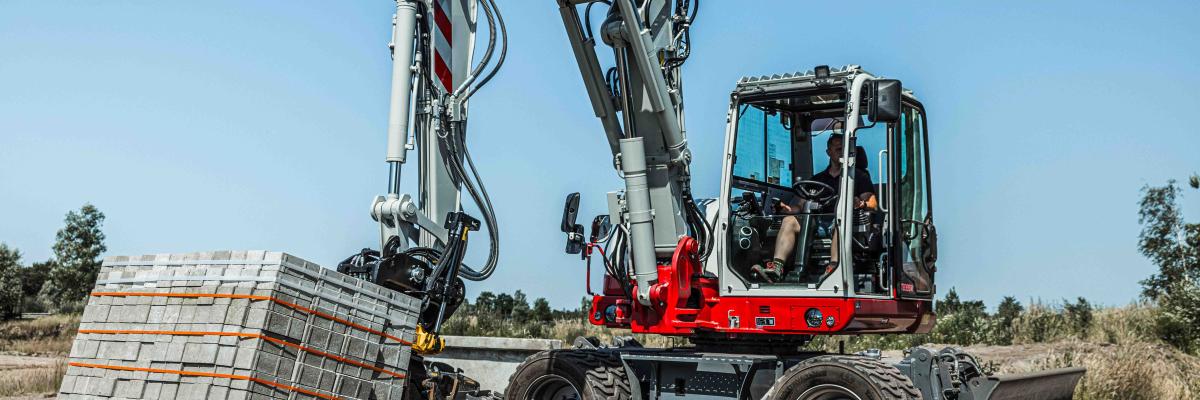 takeuchi, mobiele graafmachine TB395W.