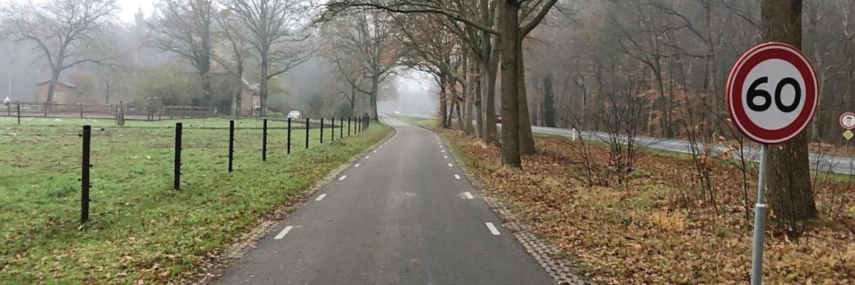 Overzicht fietspad