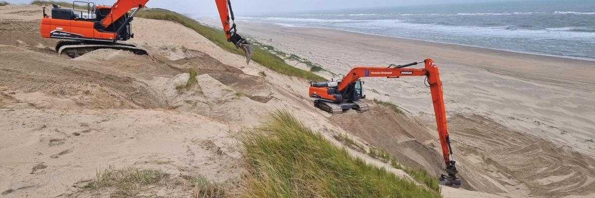 Werken in de duinen