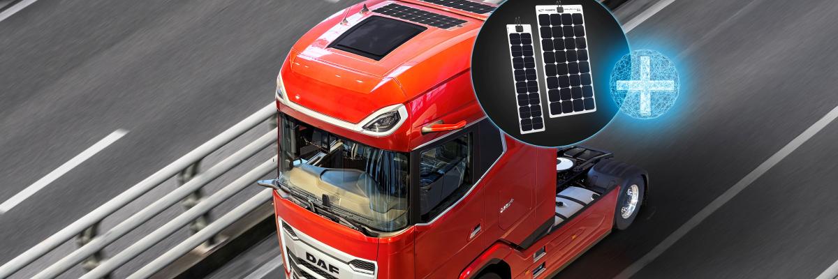 Paccar DAF truck met solar panels 