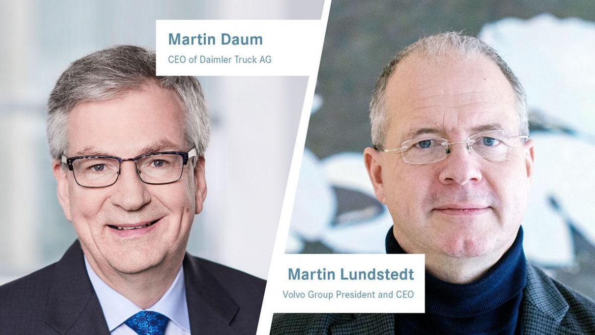 Martin Lundstedt, Volvo Group President en CEO: “ Door deze joint-venture te vormen, laten we duidelijk zien dat we geloven in waterstofbrandstofcellen voor trucks.” 