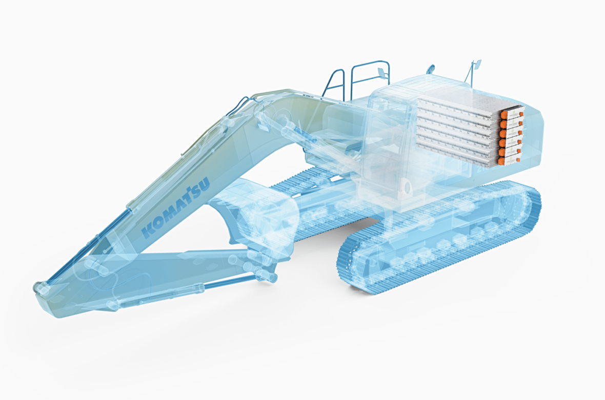 Komatsu elektrische graafmachine