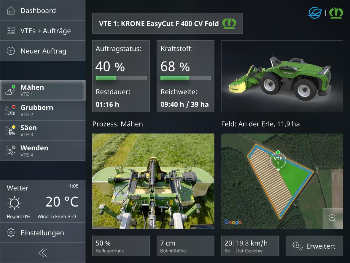 Krone, Lemken autonome trekker, display