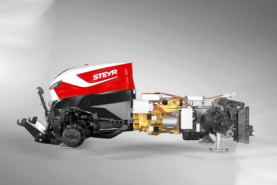 Steyr Hybrid drivetrain concept.