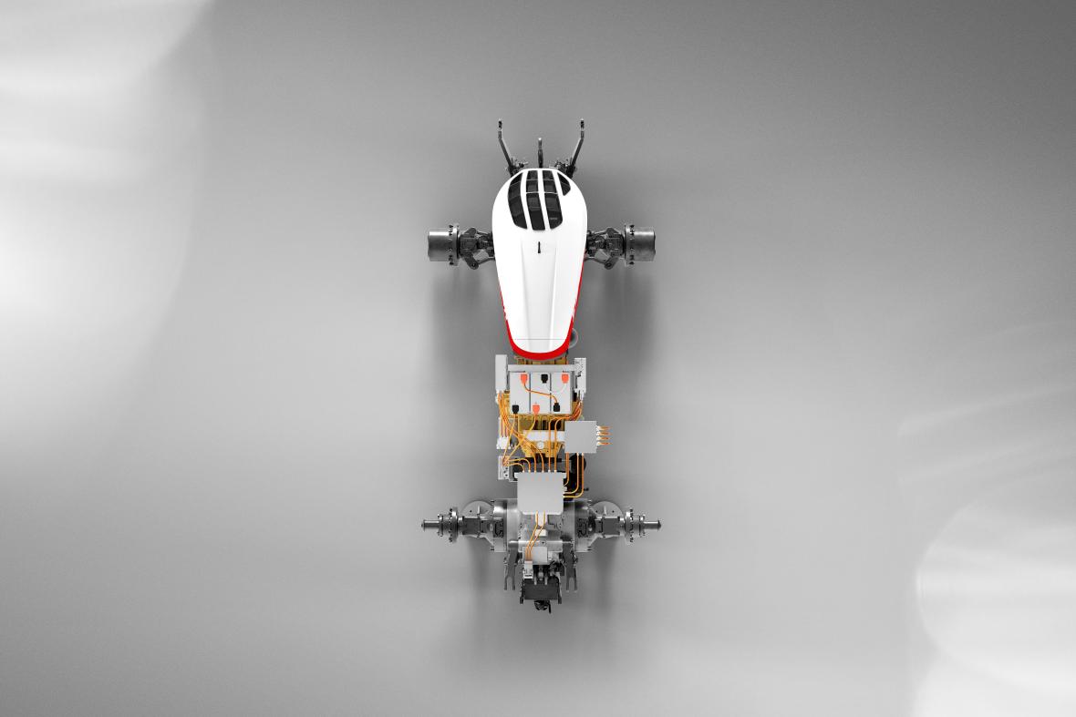 Steyr Hybrid drivetrain concept.