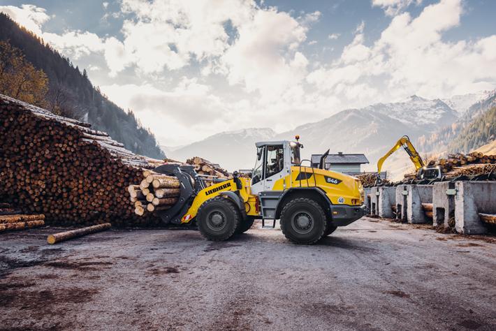 liebherr wiellader houtoverslag