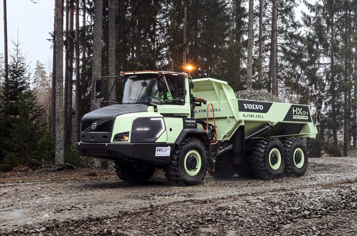 volvo dumper op waterstof