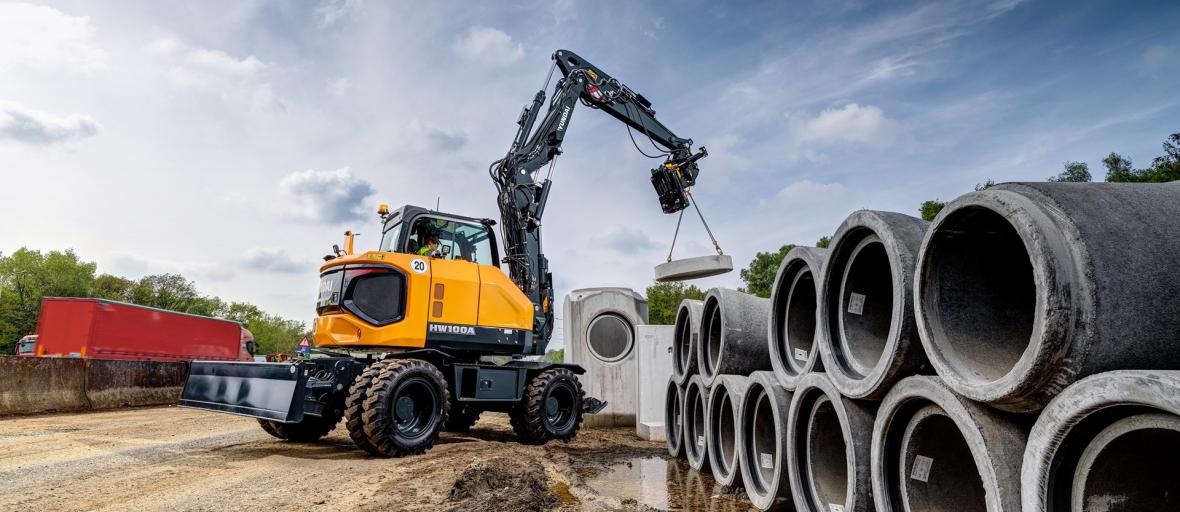 Hyundai HW 100 A mobiele graafmachine