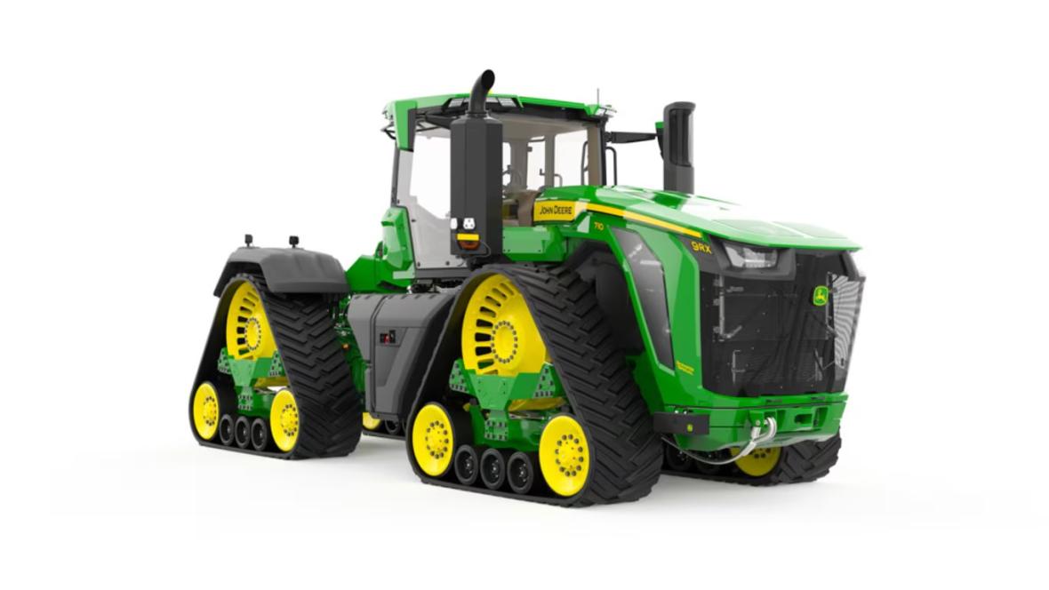john deere 9RX kniktrekker scraperuitvoering