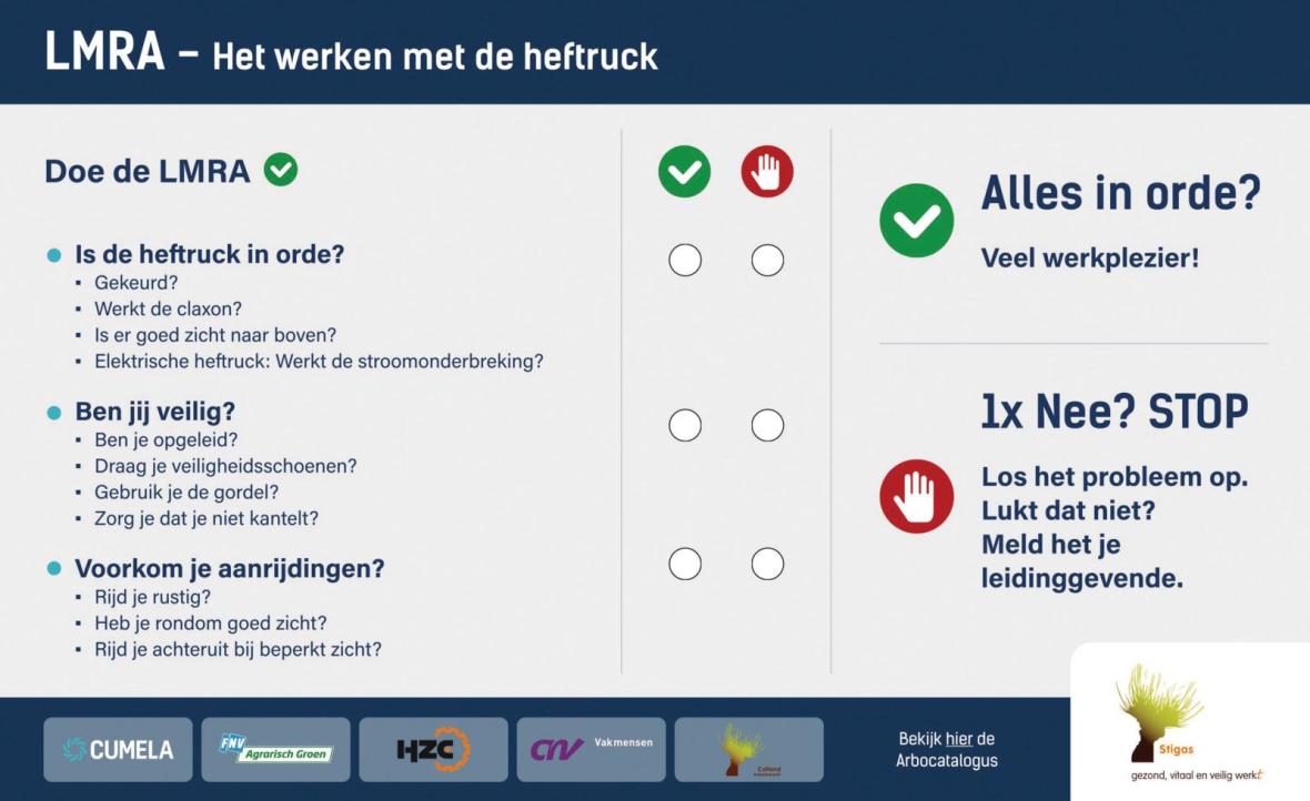 Het werken met de heftruck LMRA Cumela