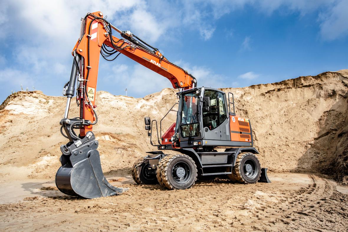 atlas 165 W  mobiele graafmachine 