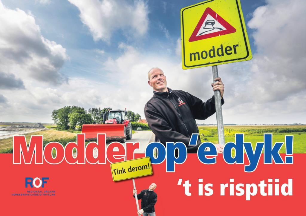 Friesland modder op de weg