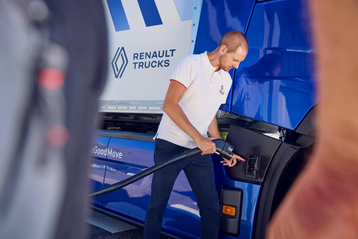 laden elektrische Renault E Tech T truck 
