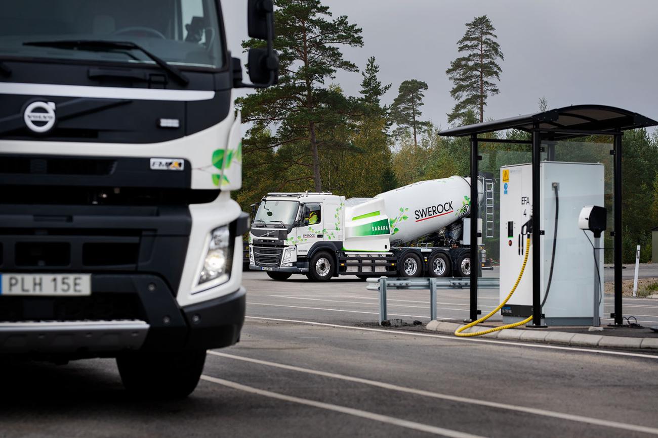 elktrisch laadpunt Volvo FMX truck