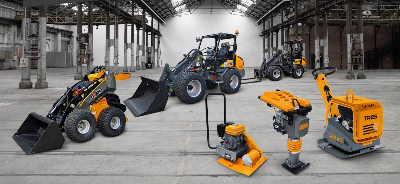 Tobroco Giant en Samac machines bij elkaar