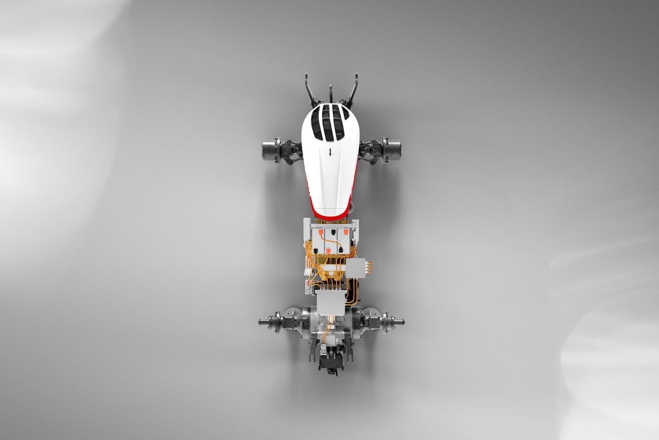 Steyr Hybrid drivetrain concept.