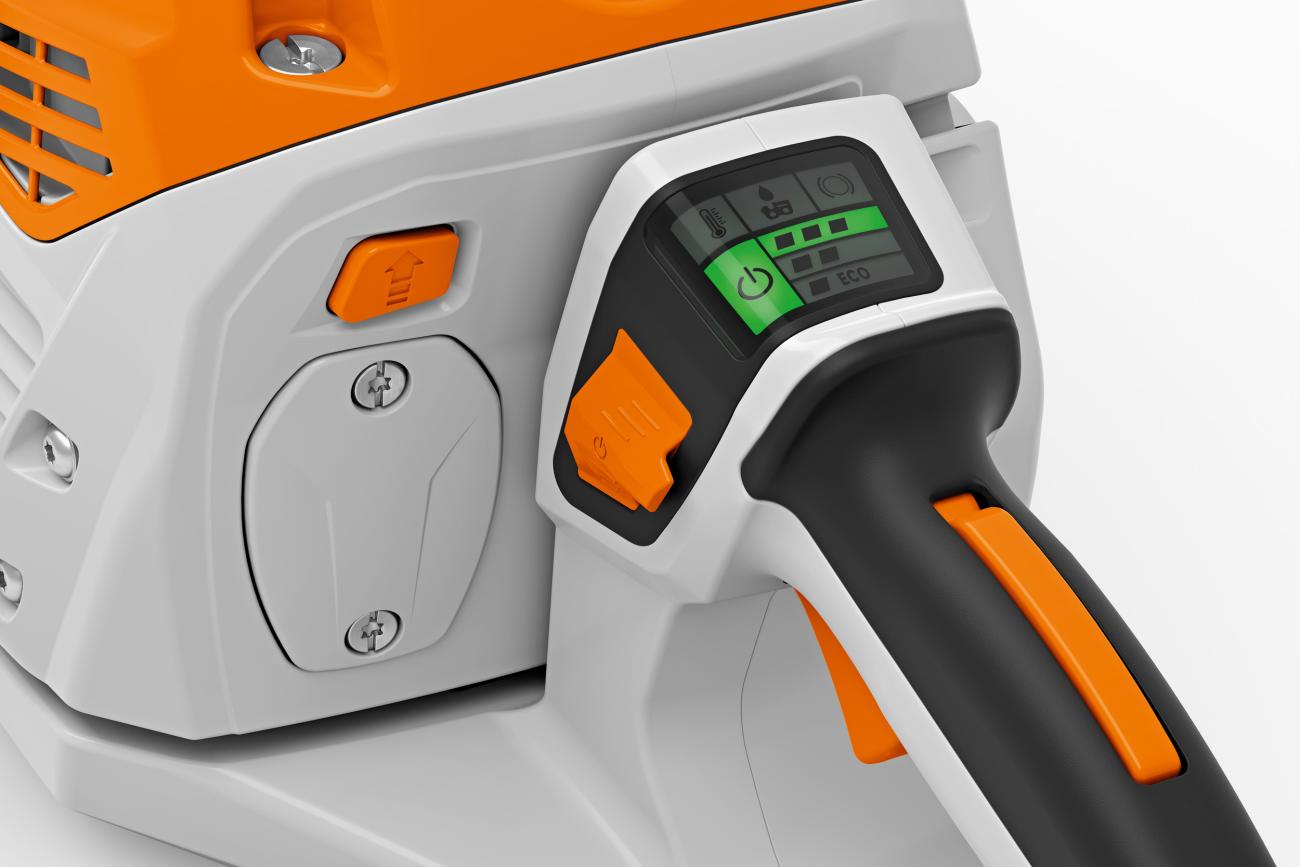 stihl elektrische kettingzaag display