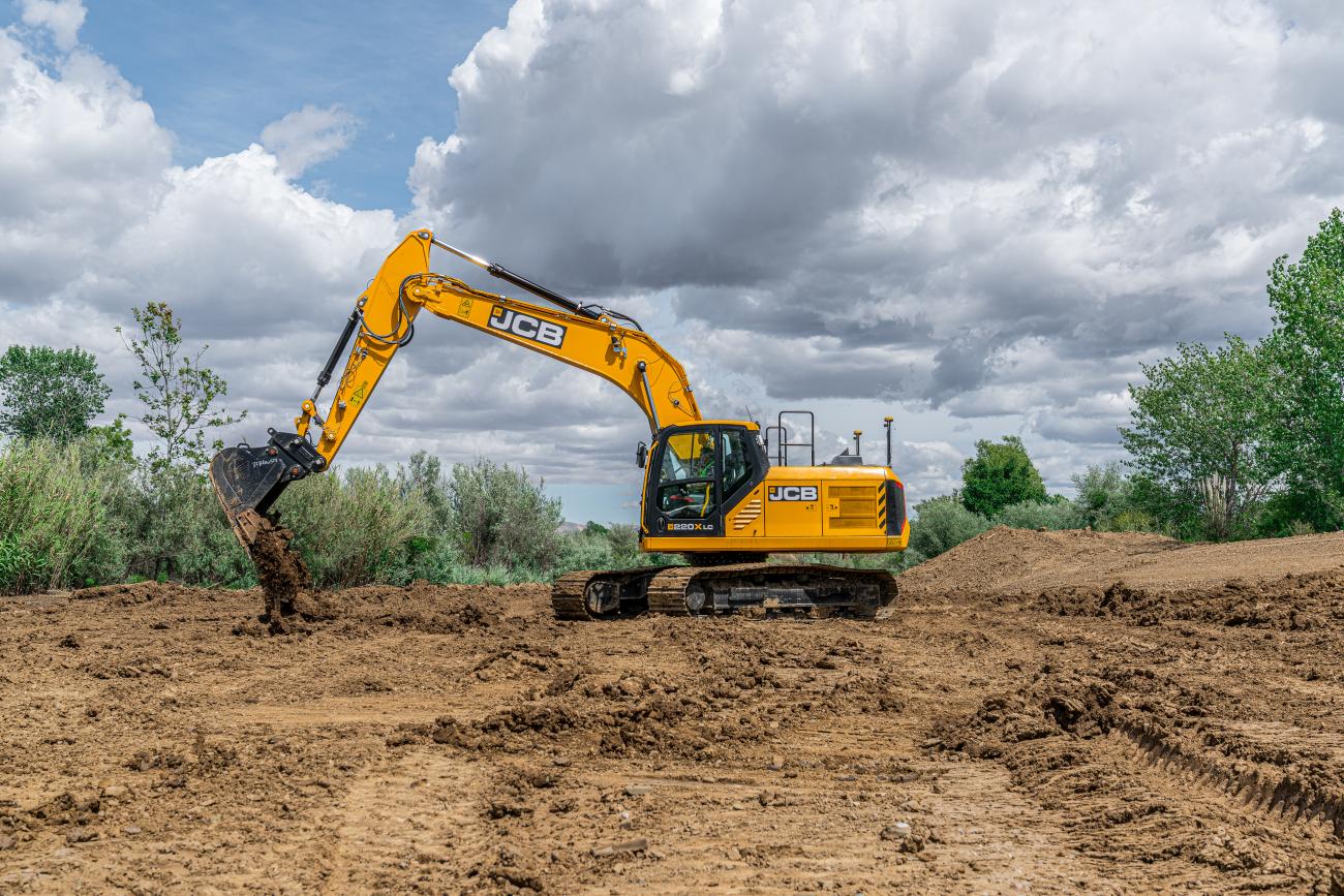 topcon op JCB graafmachine 