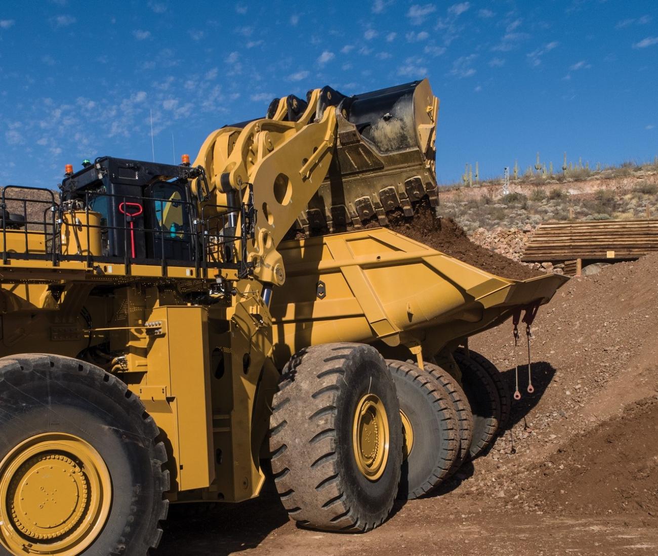 cat 995 wiellader mijnbouw 